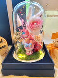 Premium My Melody Preserved Flower Dome With Pink Roses And Same Day Delivery