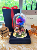 Premium Crayon Shin-Chan Rainbow Passion Preserved Flowers Dome (Same Day Delivery Available)