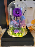 Kuromi Preserved Flower Dome With Purple Roses And Same Day Delivery