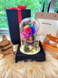 Popmart Edition Hermione Granger Preserved Flower Dome With Rainbow Roses And Same Day Delivery