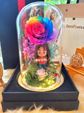 Popmart Edition Hermione Granger Preserved Flower Dome With Rainbow Roses And Same Day Delivery