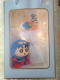 Acrylic Ball Preserved Rainbow Rose Flowers Bouquet With Crayon Shin-Chan Vinyl Plush