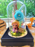 Princess Rapunzel v2 Preserved Flower Dome With Tiffany Roses And Same Day Delivery