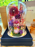 Premium Popmart Labubu Preserved Flower Dome With Red Roses And Same Day Delivery.