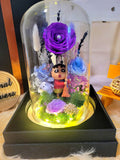 Crayon Shin-Chan Preserved Flower Dome With Purple Roses And Same Day Delivery