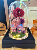 Special Edition Kuromi Preserved Flower Dome With Red Roses And Same Day Delivery