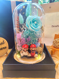 Super Mario Preserved Flower Dome With Tiffany Roses And Same Day Delivery