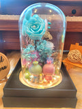 Twin Stars Preserved Flower Dome With Tiffany Roses And Same Day Delivery