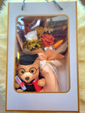 Graduation Bouquet: Eternal Elegance Orange Yellow White Preserved Roses With Teddy Bear.