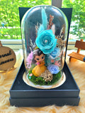Princess Belle Preserved Flower Dome With Tiffany Roses And Same Day Delivery