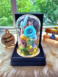 Princess Rapunzel Preserved Flower Dome With Tiffany Roses And Same Day Delivery