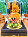 Princess Rapunzel Preserved Flower Dome With Yellow Roses And Same Day Delivery