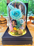 Princess Mulan Preserved Flower Dome With Tiffany Roses And Same Day Delivery