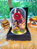 Princess Mulan Preserved Flower Dome With Red Roses And Same Day Delivery