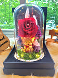 Winnie The Pooh Preserved Flower Dome With Red Roses And Same Day Delivery