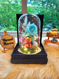 Winnie The Pooh Preserved Flower Dome With Tiffany Roses And Same Day Delivery v2