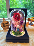 Snoopy Preserved Flower Dome With Red Roses And Same Day Delivery v2