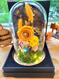 Snoopy Preserved Flower Dome With Yellow Roses And Same Day Delivery v2