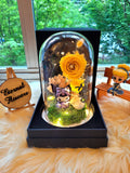 Kuromi Preserved Flower Dome With Yellow Roses And Same Day Delivery