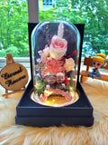 Eternal Couple V4 Preserved Flower Dome With Pink Roses And Same Day Delivery