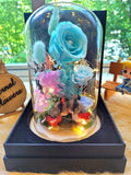 Eternal Couple V2 Preserved Flower Dome With Tiffany Roses And Same Day Delivery