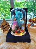 Eternal Couple V2 Preserved Flower Dome With Tiffany Roses And Same Day Delivery