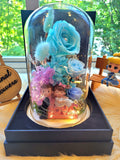 Eternal Couple V1 Preserved Flower Dome With Tiffany Roses And Same Day Delivery