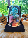Eternal Couple V1 Preserved Flower Dome With Tiffany Roses And Same Day Delivery