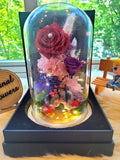 Eternal Couple V2 Preserved Flower Dome With Red Roses And Same Day Delivery
