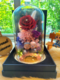 Eternal Couple V4 Preserved Flower Dome With Red Roses And Same Day Delivery