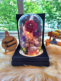 Eternal Couple V1 Preserved Flower Dome With Red Roses And Same Day Delivery