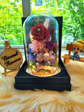Eternal Couple V4 Preserved Flower Dome With Red Roses And Same Day Delivery