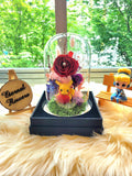 Pikachu Preserved Flower Dome With Red Roses And Same Day Delivery
