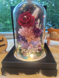 Special Edition Kuromi Preserved Flower Dome With Red Roses And Same Day Delivery