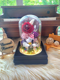Premium Snoopy Preserved Flower Dome With Red Roses And Same Day Delivery