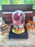 Premium Winnie The Pooh Preserved Flower Dome With Red Roses And Same Day Delivery