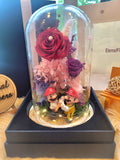 Super Mario Preserved Flower Dome With Red Roses And Same Day Delivery