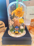 Super Mario Preserved Flower Dome With Yellow Roses And Same Day Delivery
