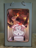 Valentine Special: Preserved Flowers Bouquet With Fairy Lights & I Love You LED Light