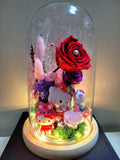 Premium 3 Hello Kitty Red Roses Preserved Flowers Dome (Same Day Delivery Available)