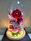 Premium 3 Hello Kitty Red Roses Preserved Flowers Dome (Same Day Delivery Available)