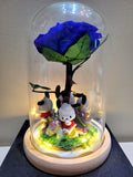 OFFER! 4 Pochacho In A Deluxe Series Preserved Flower Dome With Same Day Delivery