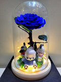 OFFER! 4 Pochacho In A Deluxe Series Preserved Flower Dome With Same Day Delivery
