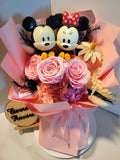 Eternal Couple Mickey and Minnie Mouse Preserved Roses Bouquet