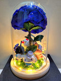 4 Sanrio Figurines In A Deluxe Series Preserved Flower Dome With Same Day Delivery