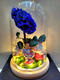 4 Sanrio Figurines In A Deluxe Series Preserved Flower Dome With Same Day Delivery