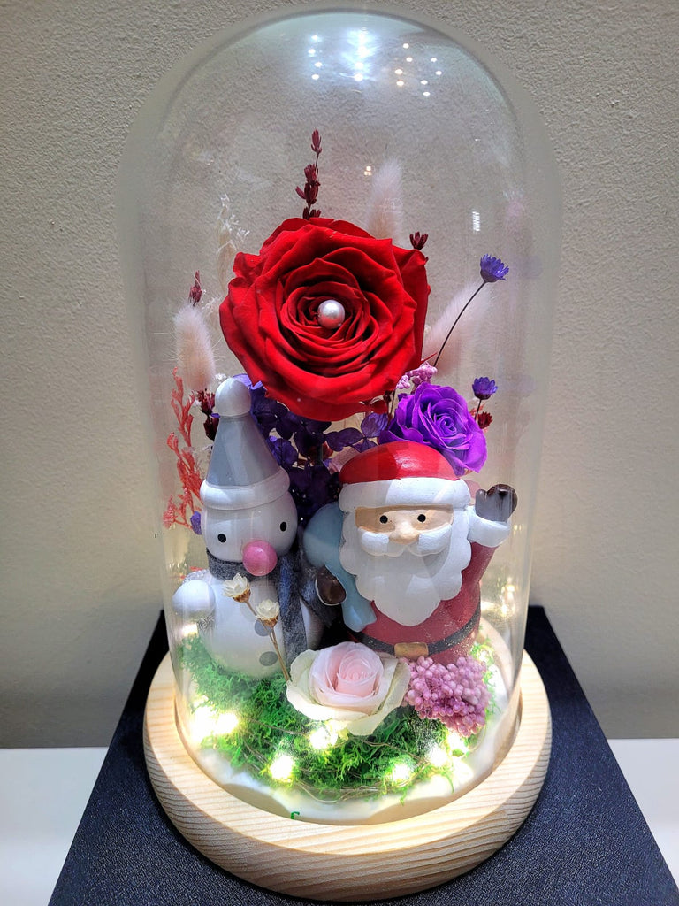 Special Edition Merry Christmas Preserved Flower Dome