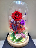 Love Stick Preserved Flower Dome And Same Day Delivery (7 Color Themes Available)