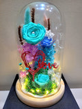 Love Stick Preserved Flower Dome And Same Day Delivery (7 Color Themes Available)