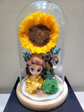 Disney Princess Preserved Sunflower Dome. Same Day Delivery.